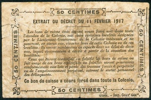 50c Filigrane abeilles - Gros chiffres / Watermark bees - Large figures Revers / Back