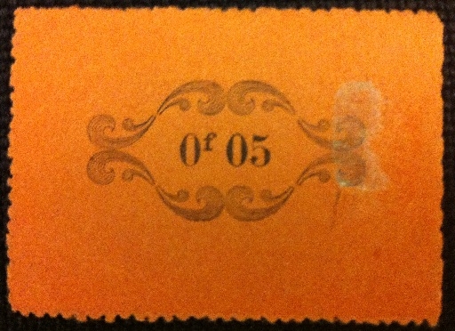 5c Timbre monnaie Revers