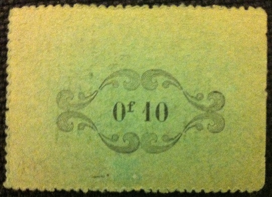 10c Timbre monnaie Revers