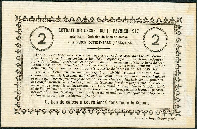 2F Signature 2 - Filigrane abeilles - Gros chiffres / Watermark bees - Large figures Revers / Back
