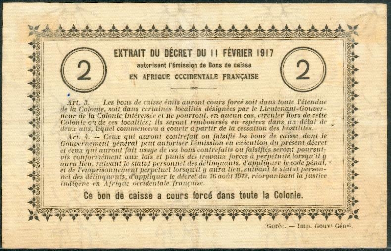 2F Signature 2 - Filigrane abeilles - Petits chiffres / Watermark bees - Small figures Revers / Back