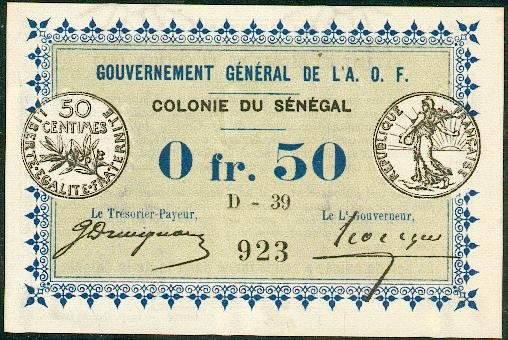 50c Signature 2 - Filigrane abeilles - Petits chiffres / Watermark bees - Small figures