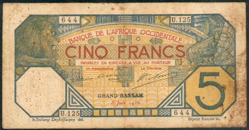 GRAND-BASSAM 08/06/1916 Cachet / Stamp