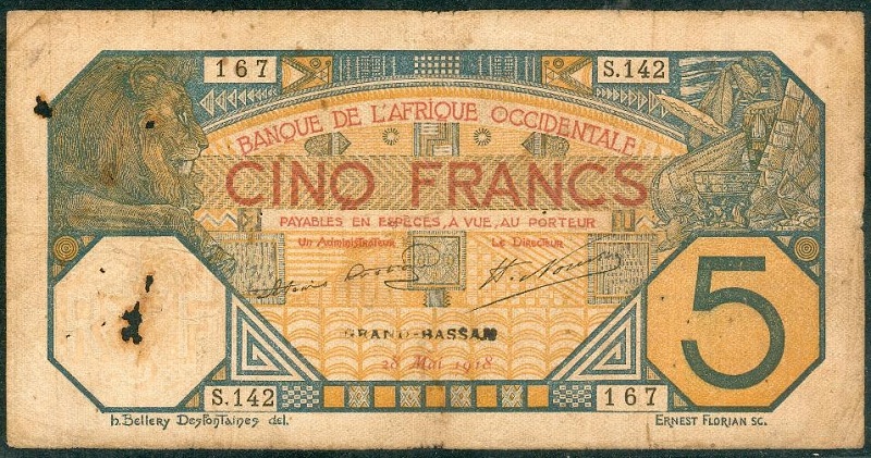 GRAND-BASSAM 28/05/1918 Petit cachet / Small stamp