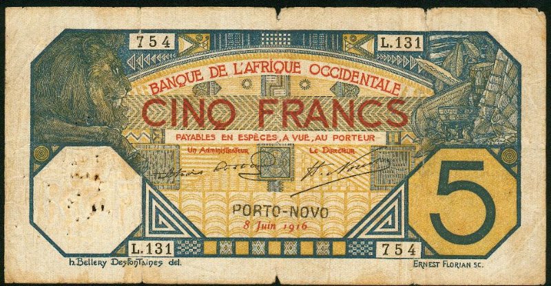 PORTO-NOVO 08/06/1916 Grand cachet / Large stamp