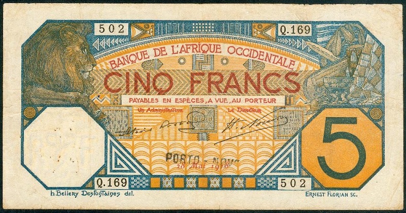 PORTO-NOVO 28/05/1918 Grand cachet / Large stamp