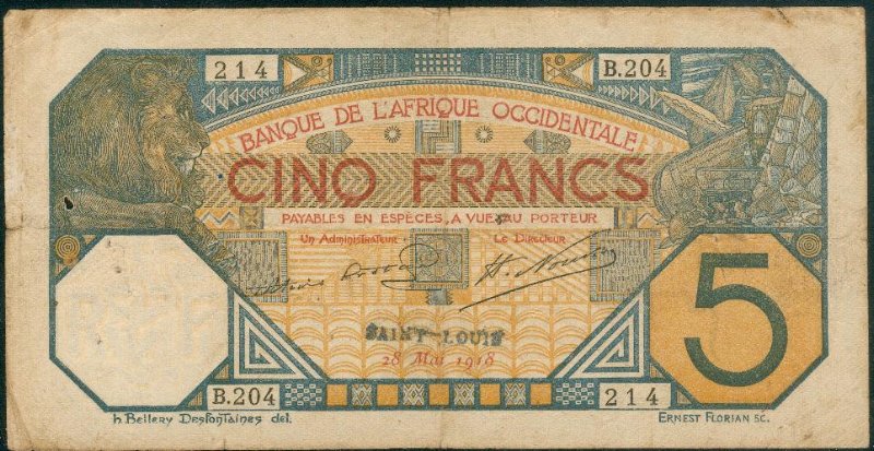 SAINT-LOUIS 28/05/1918 Grand cachet / Large stamp