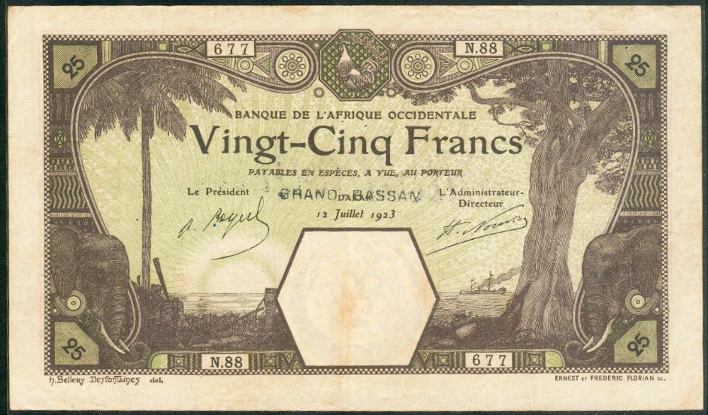 GRAND-BASSAM sur / on DAKAR 12/07/1923