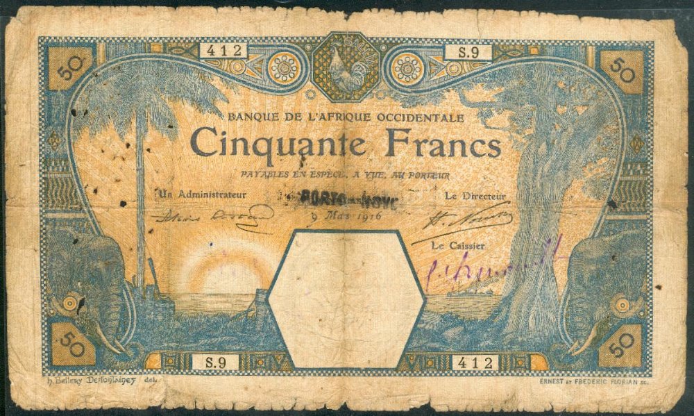 PORTO-NOVO sur / on GRAND-BASSAM 09/03/1916