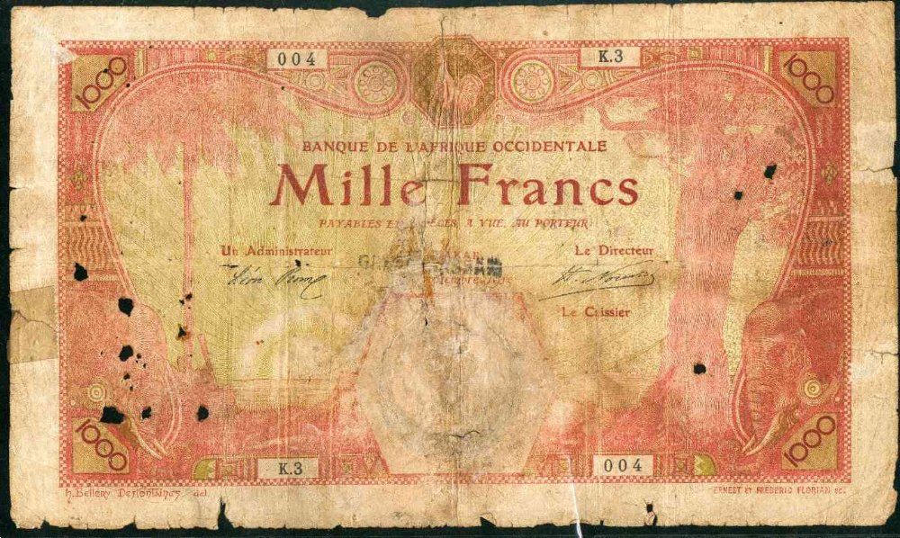 GRAND-BASSAM sur / on DAKAR 11/09/1919 Grand cachet / Large stamp