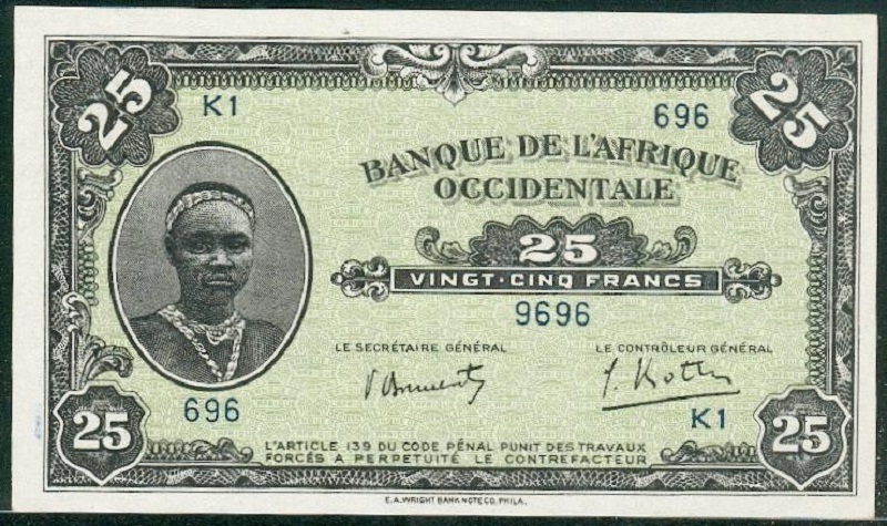25F 1er type Numérotation type Banque de France. Les exemplaires retrouvés sont tous de l’alphabet 1 / 1st type French numbering system. Found notes are always from alphabet 1