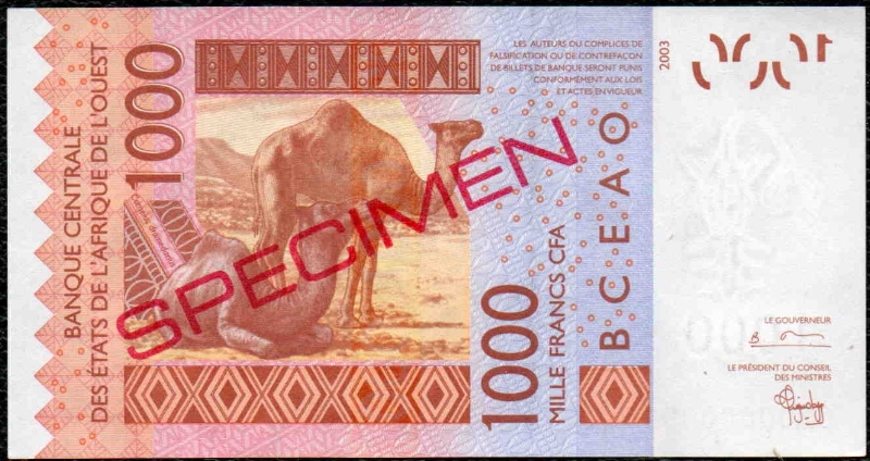1000F Spécimen Revers / Back