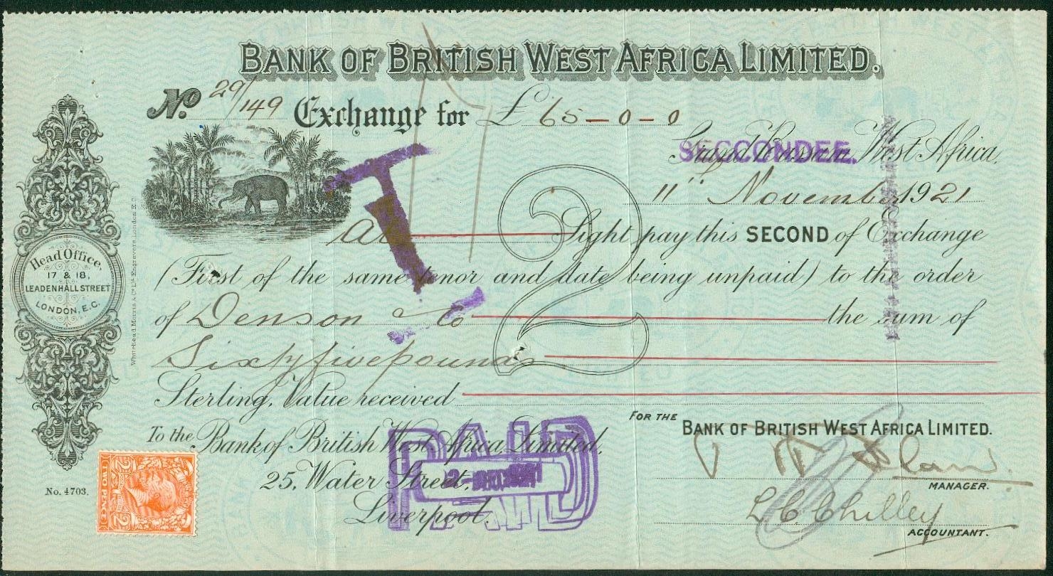 BBWA Agence de Grand-Bassam 1921