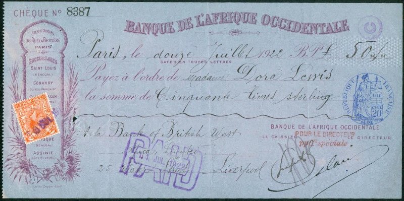 BAO Agence de PARIS 1922