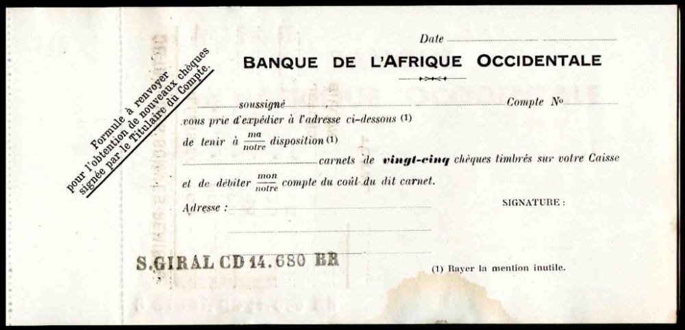 BAO Demande de chèquier