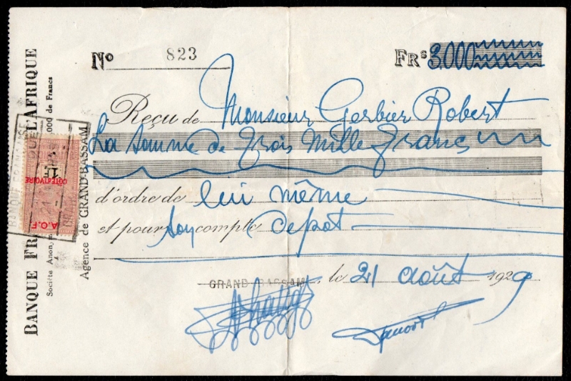 Banque Française de l'Afrique Agence de GRAND-BASSAM