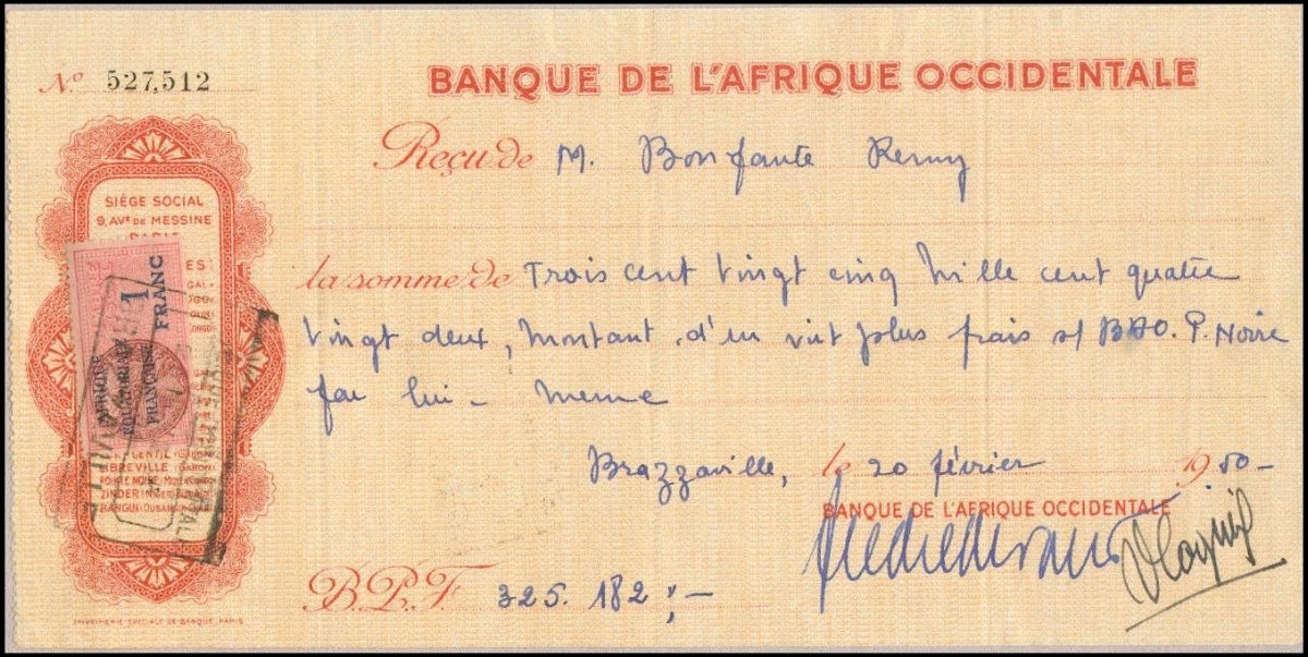 BAO Agence de BRAZZAVILLE 1950