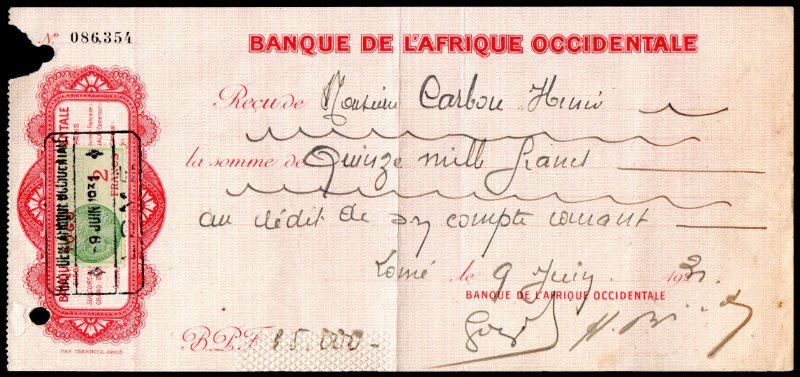 BAO Agence de LOME 1931