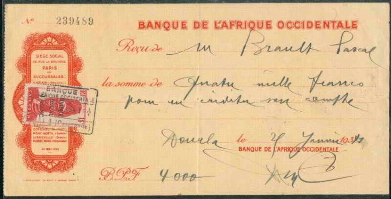 BAO Agence de DOUALA 1941