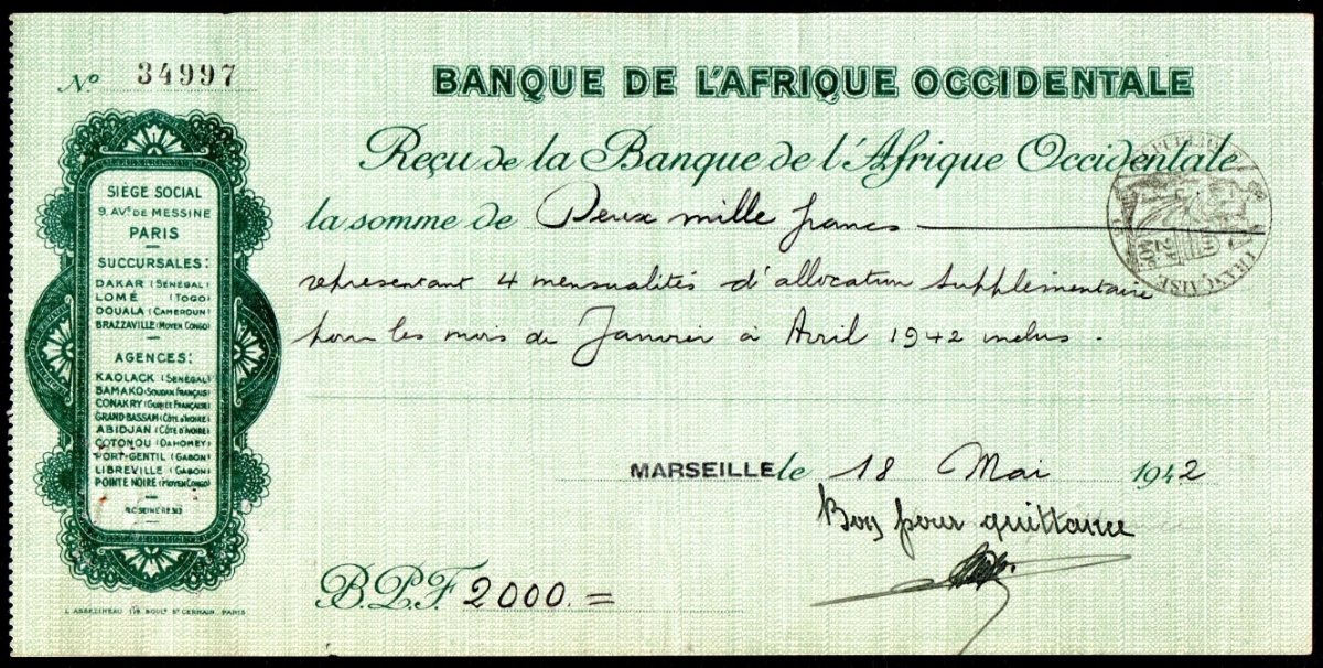 BAO Agence de MARSEILLE 1942