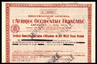 Obligation d'emprunt de l'AOF 1957 / Loan bond FWA 1957