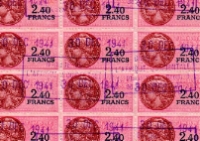 Timbre fiscal avec cachet BAO / Fiscal revenue stamp BAO