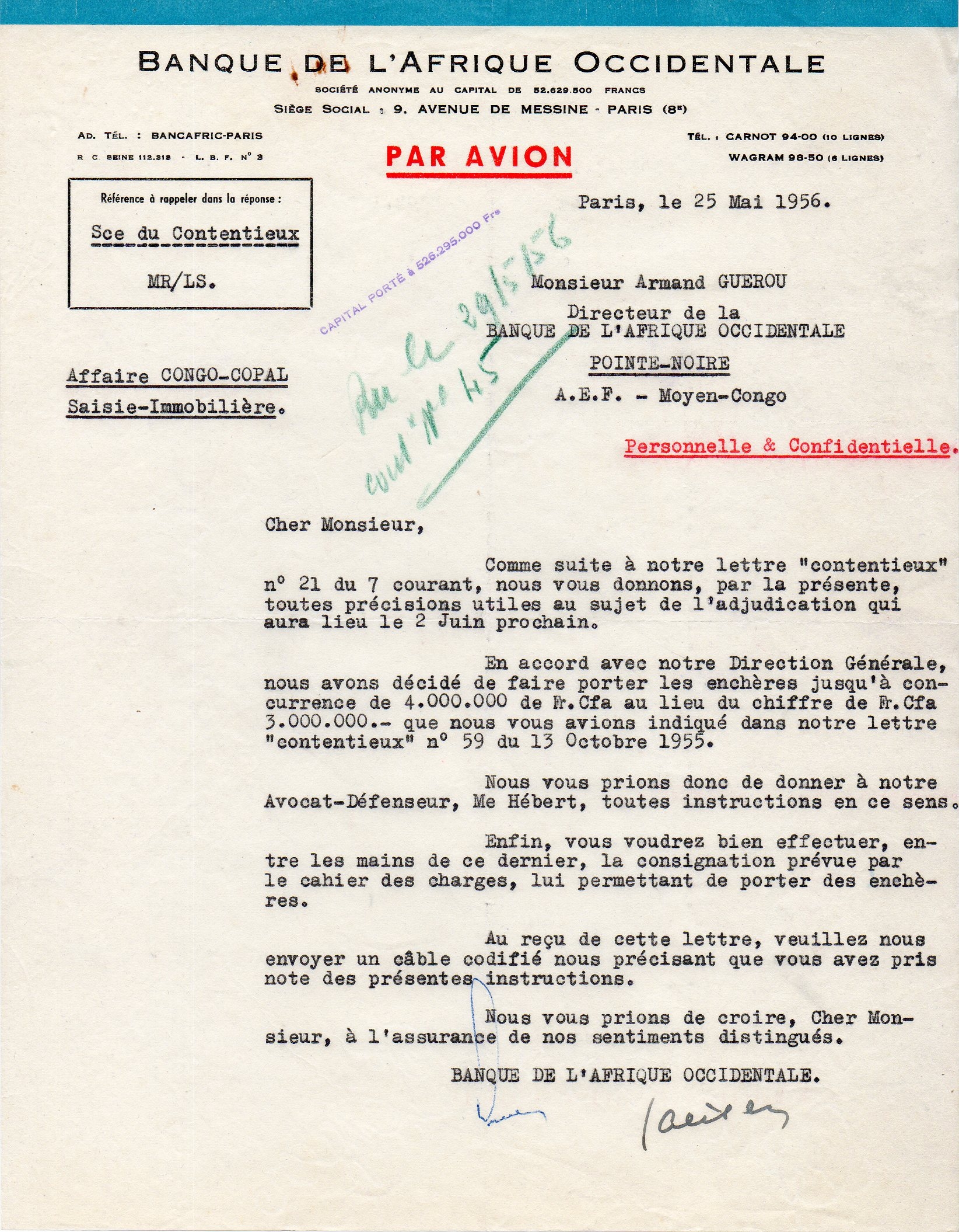 25/05/1956 Maintenant Directeur à POINTE-NOIRE