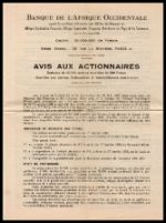 BAO 1931 Avis aux actionnaires